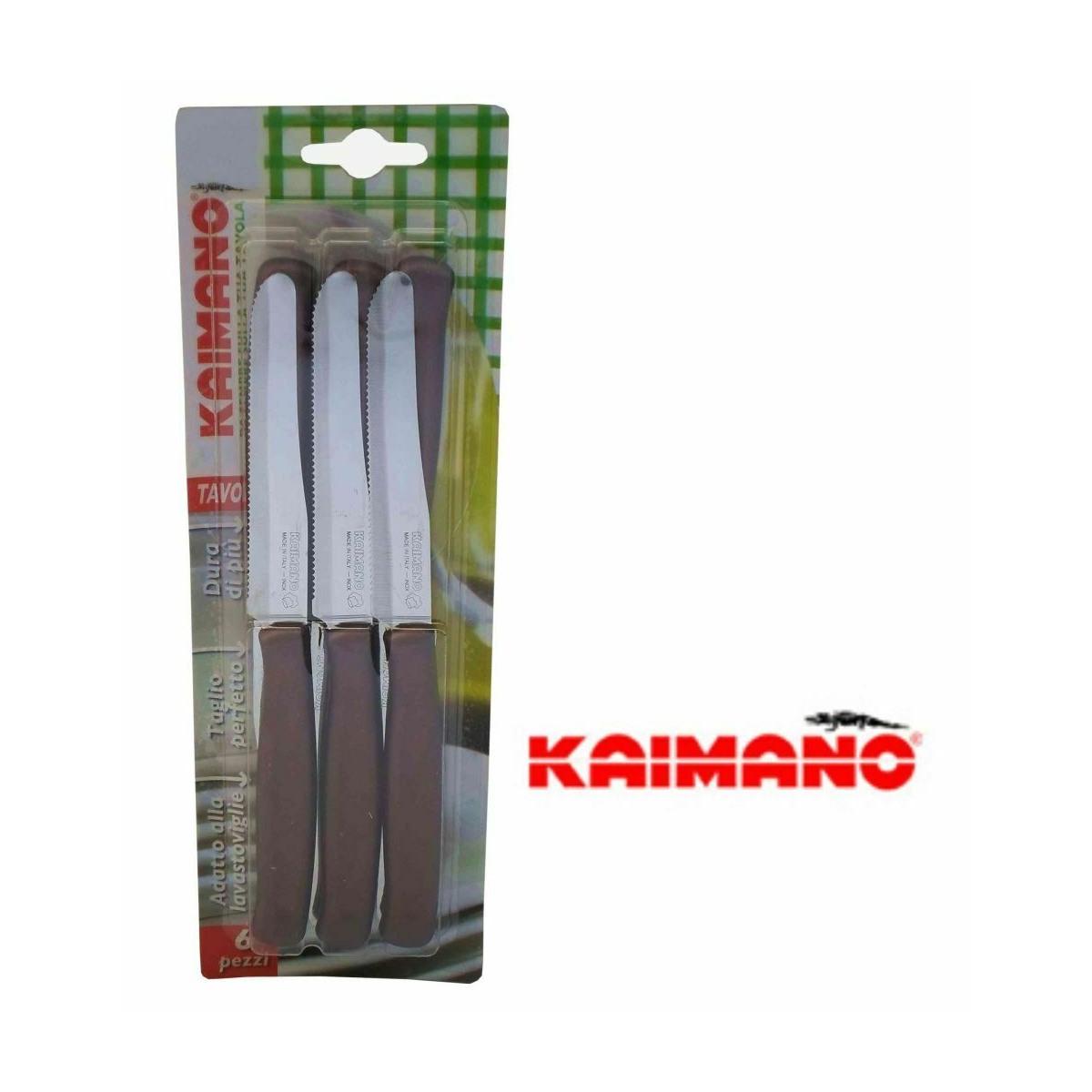 Coltelli da tavola 6pz. kaimano marroni