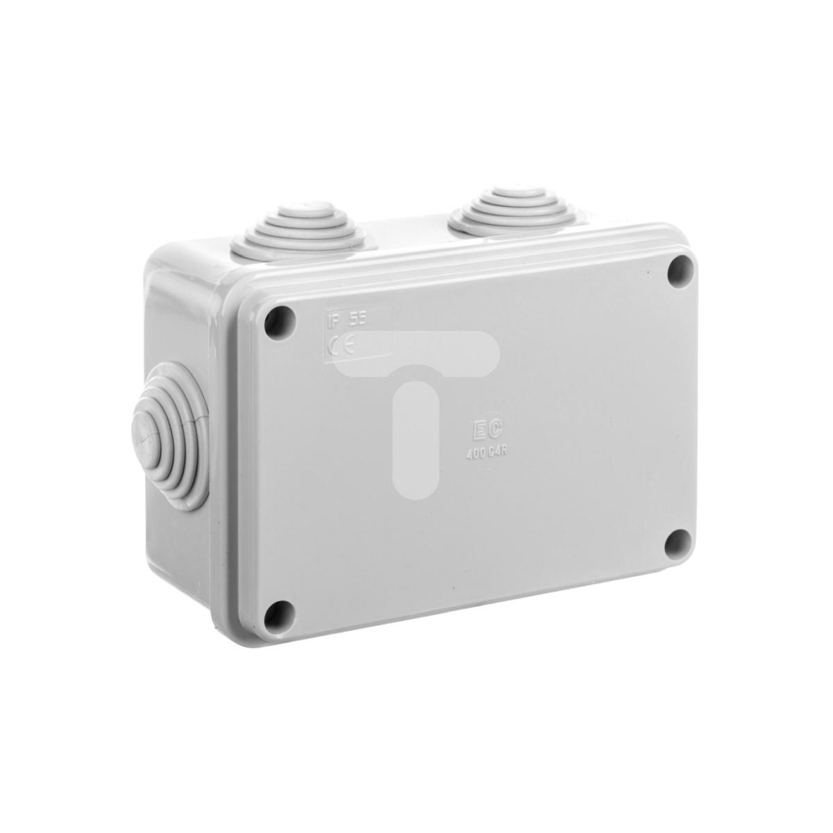 Cassetta derivazione esterna preforata 120x80x50 ip 55 con passacavi