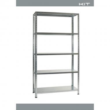 Scaffale kit 5 ripiani a/intere 40x100 h 200
