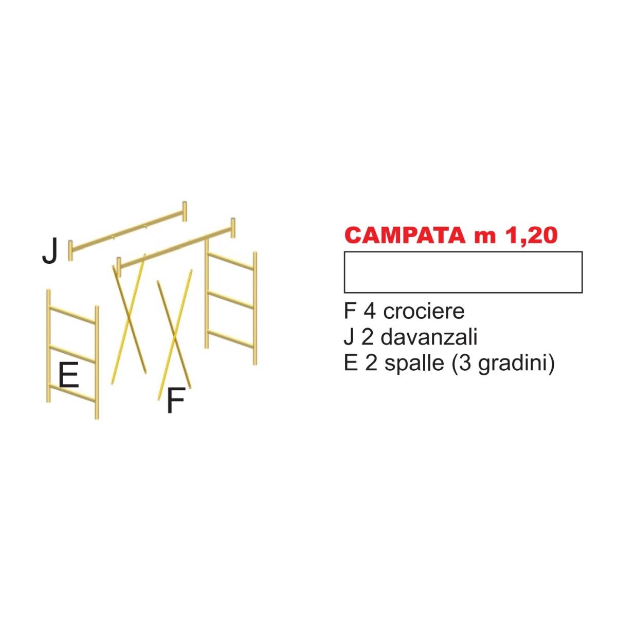 Campata da 120 per trabattello cervino