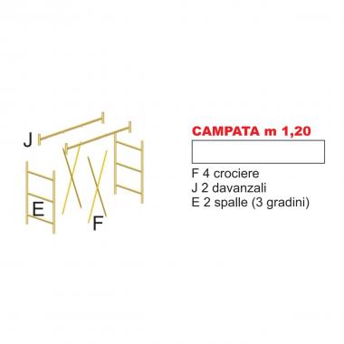 Campata da 120 per trabattello cervino