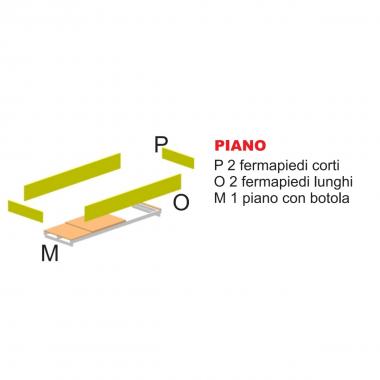 Piano lavoro acciaio per trabattello cervino