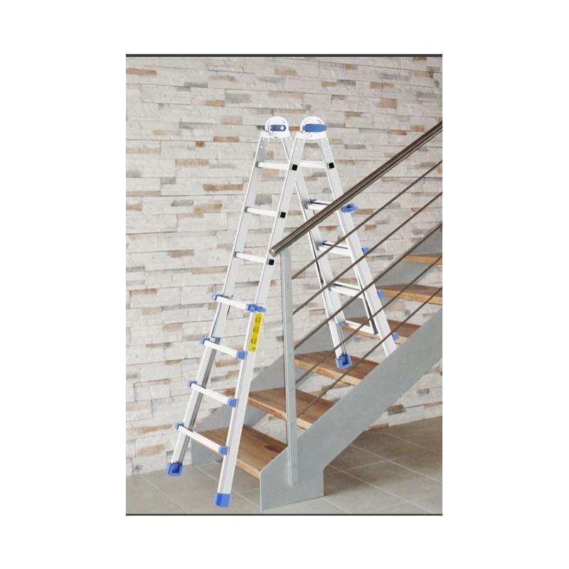 Scala telescopica in alluminio topika 8+8 da 1,88 a 3,90