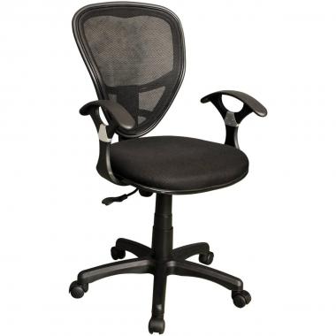 POLTRONA DIREZIONALE FORATA NERA "MANAGER"