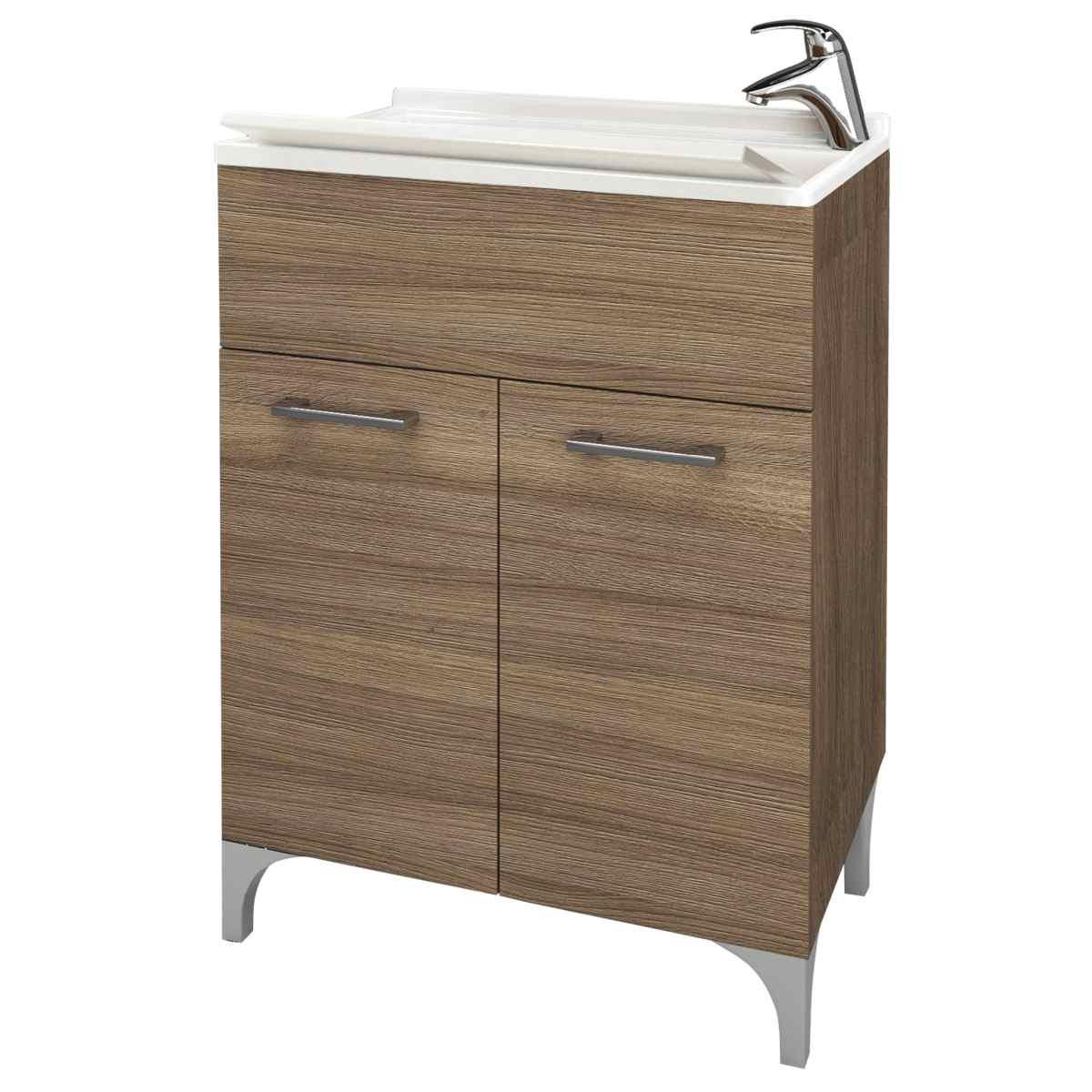 Lavatoio legno in kit cm.60x50 rovere