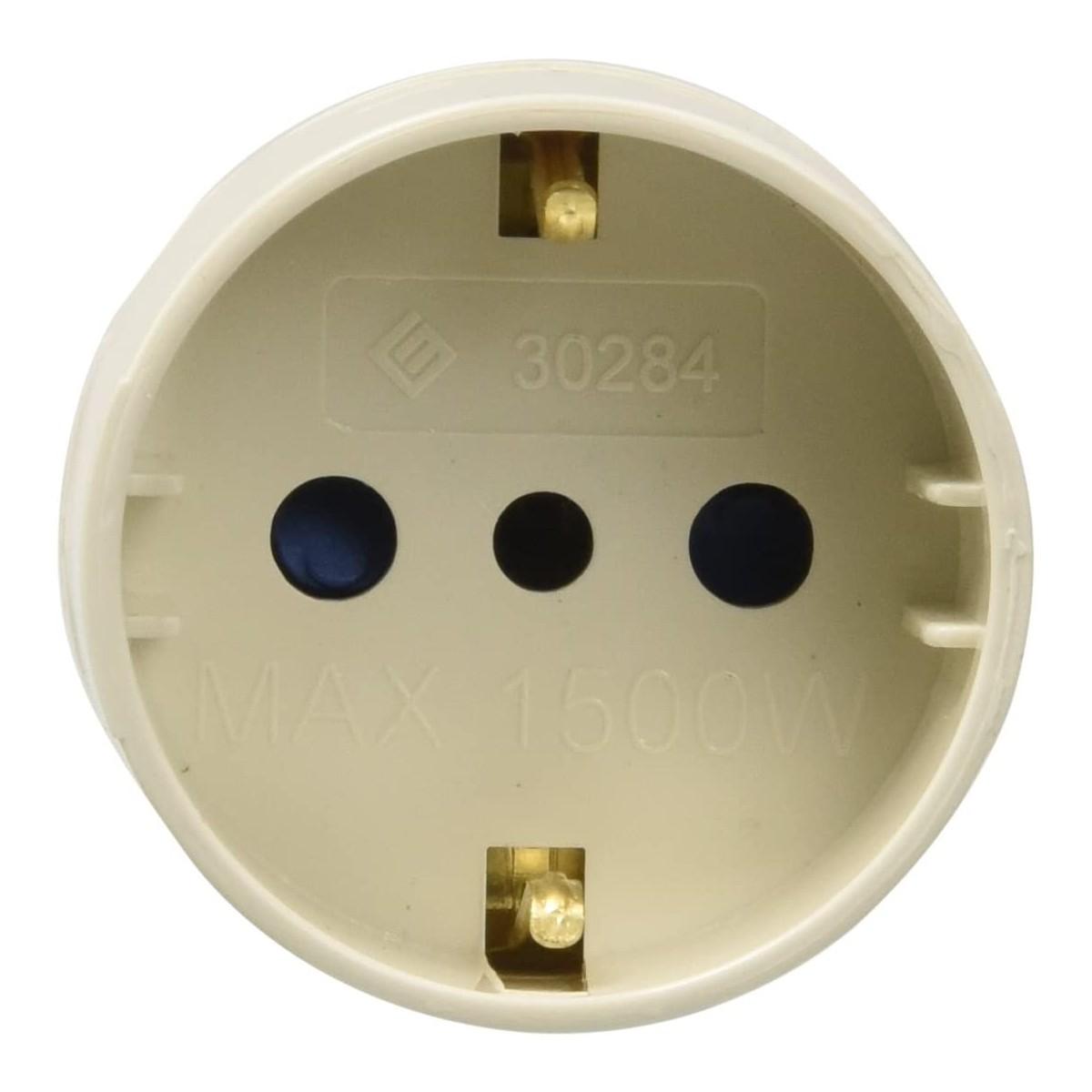 Adattatore singolo presa: 2p + t 10a schuko.