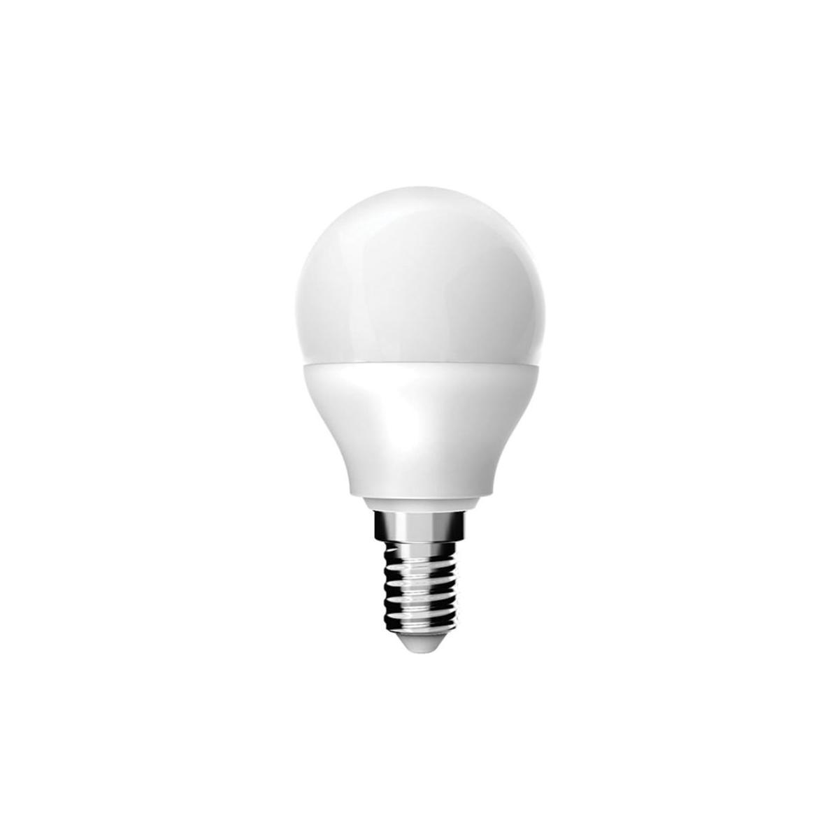 Lampada led sfera 6w e14 470lm poliplast