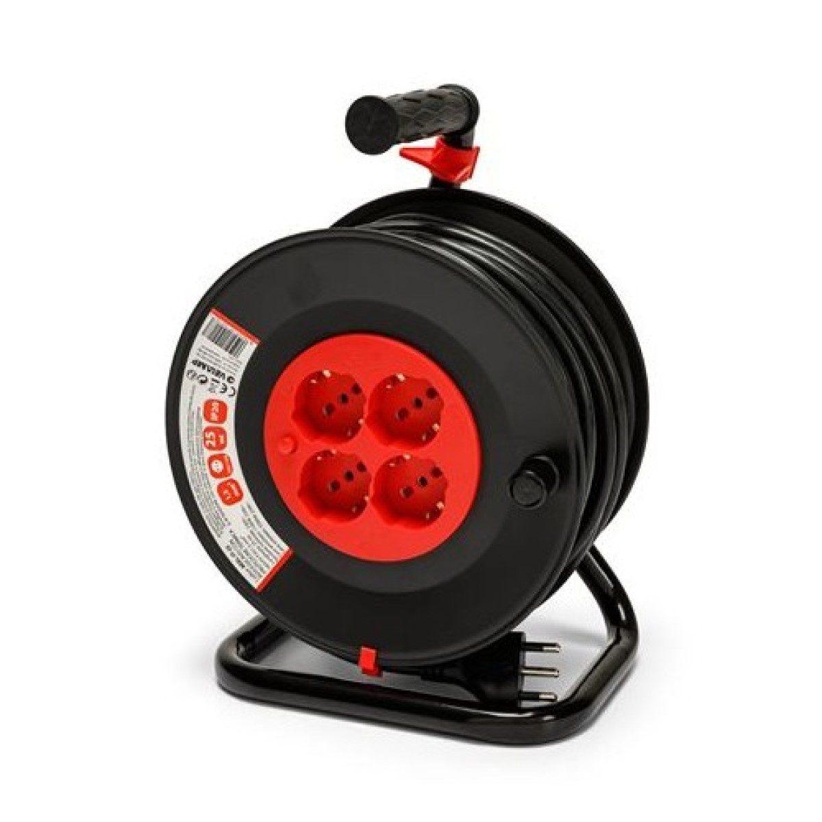 Avvolgicavo 25 mt. 2p16a+2pschu