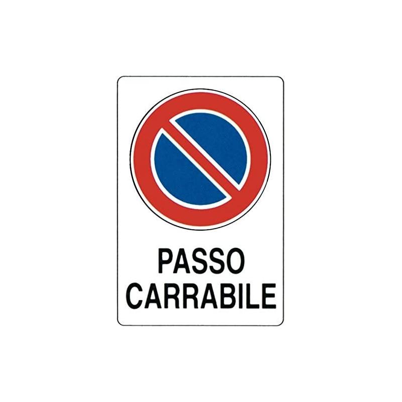 Cartello passo carrabile a4