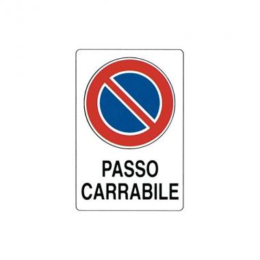 Cartello passo carrabile a4