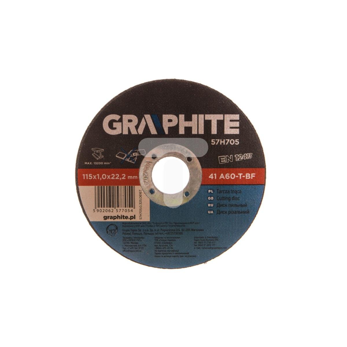 Disco ferro mm 125x1,0 graphite