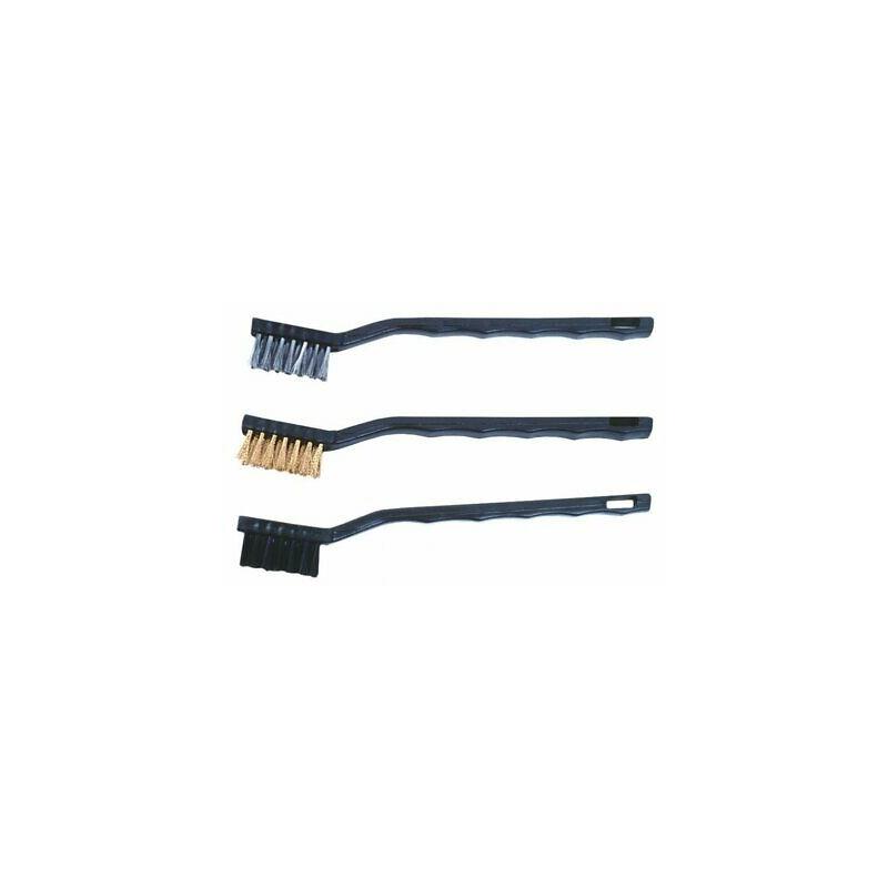 Kit 3 spazzole 180mm,rame/acciaio/nylon, 3 pezzi