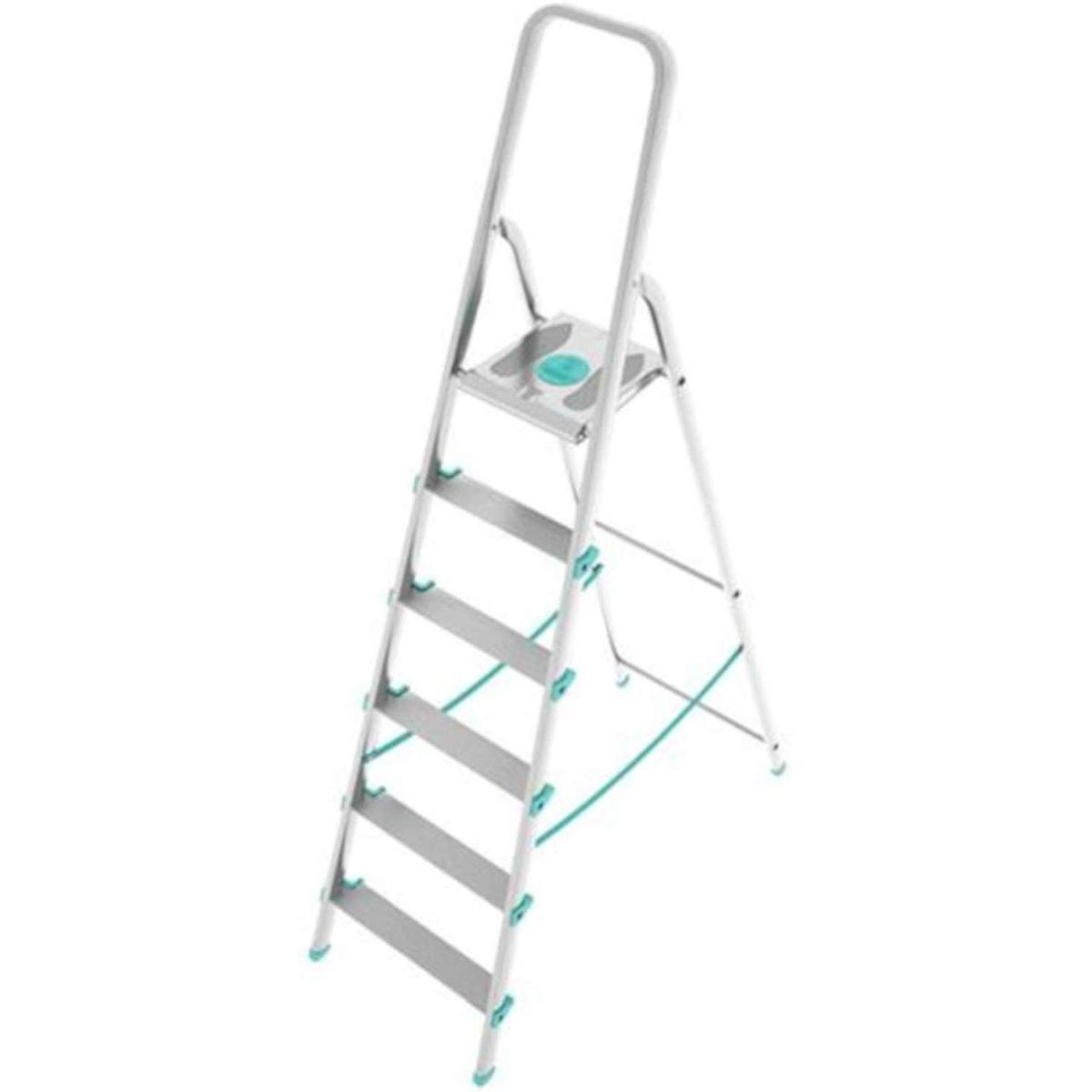 Scala in alluminio 6 gradini effe home