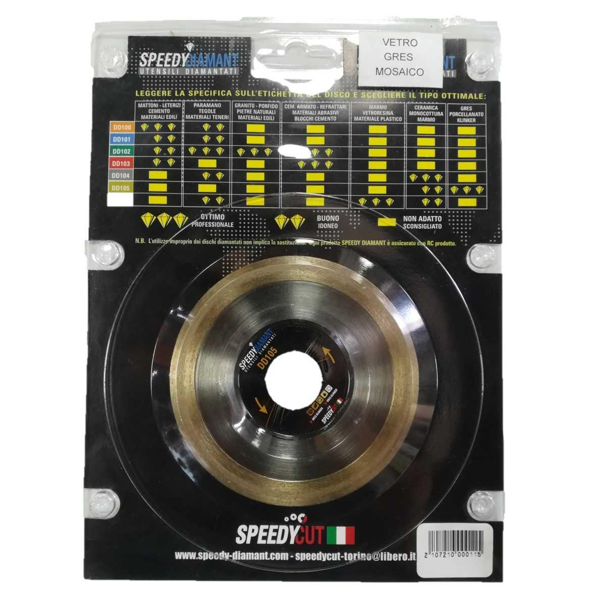 Disco diamantato dd 105 per vetro gres mosaico mm 115