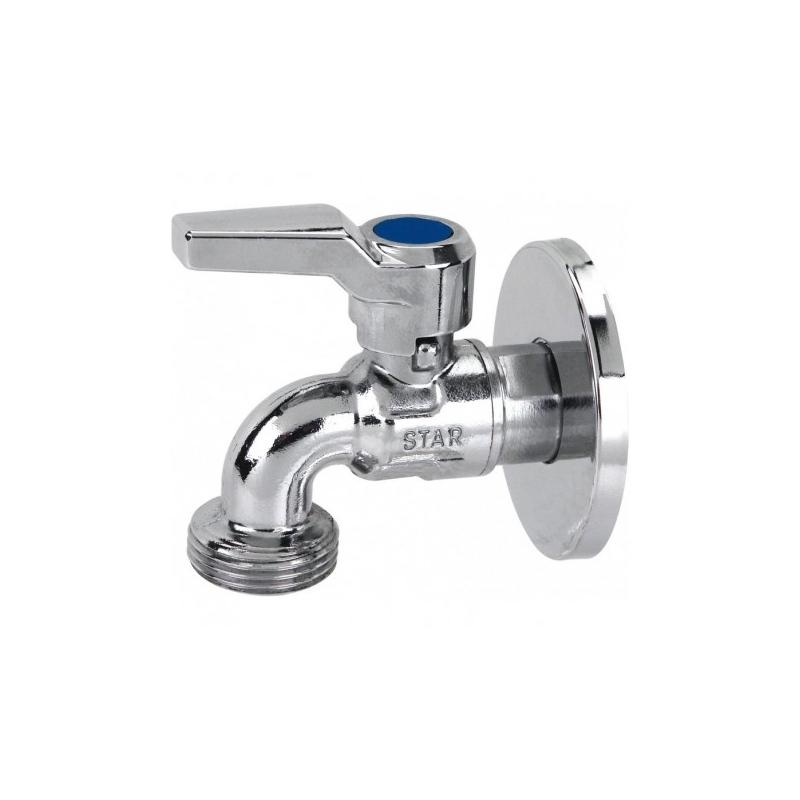 Rubinetto a sfera c/rosone per lavatr.1/2x3/4