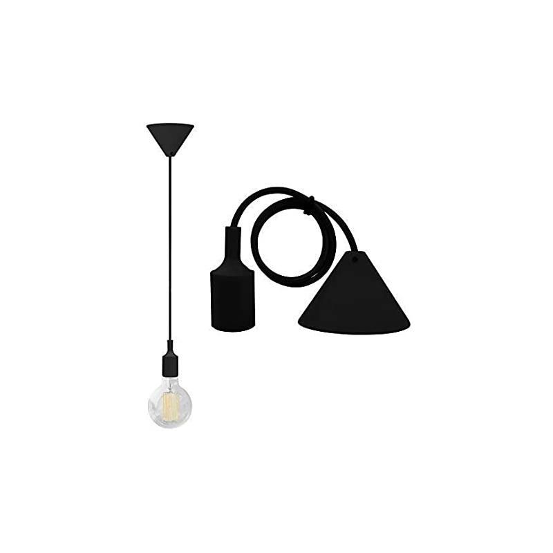 Pendel e27 per sospensione nero 100cm.