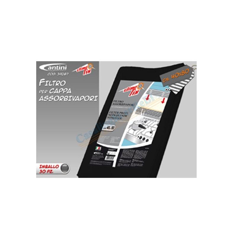 Filtro per cappa  ai carboni attivi nero 45x90 in p.e.