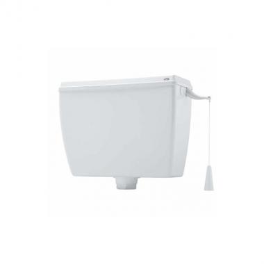 Cassetta alta pvc con coperchio e catenella bianca