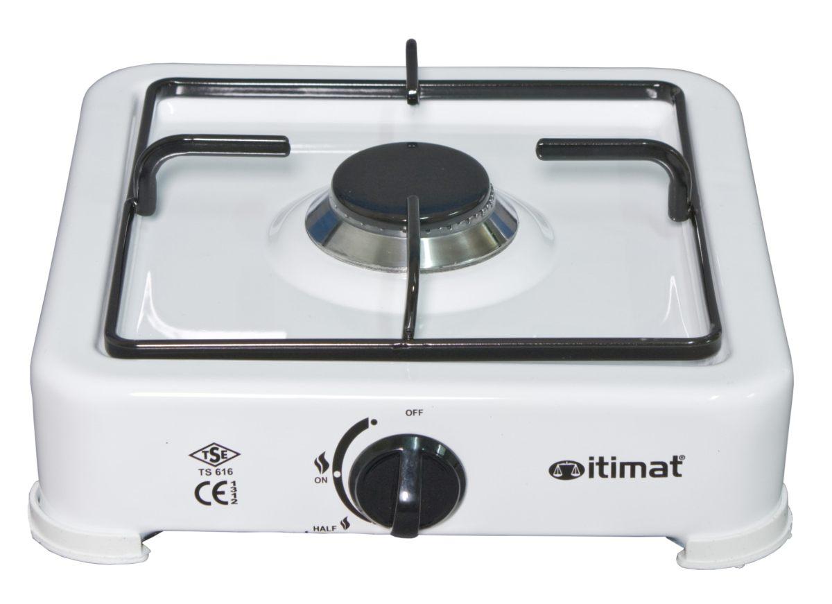 Fornello a gas 1 fuoco s/coperchio bianco