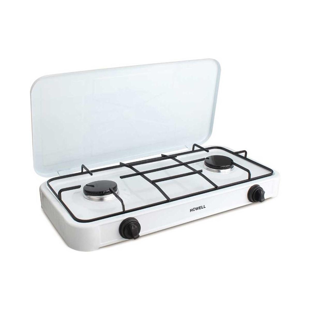 Fornello a gas 2 fuochi bianco