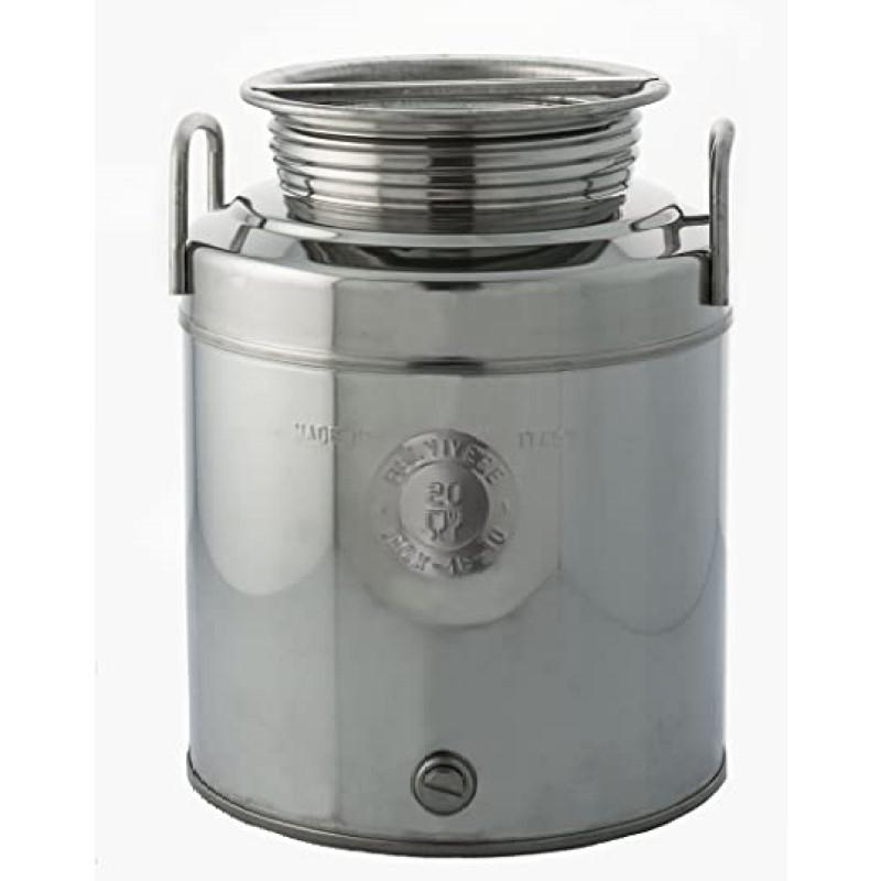 Contenitore acciaio inox per olio lt 20