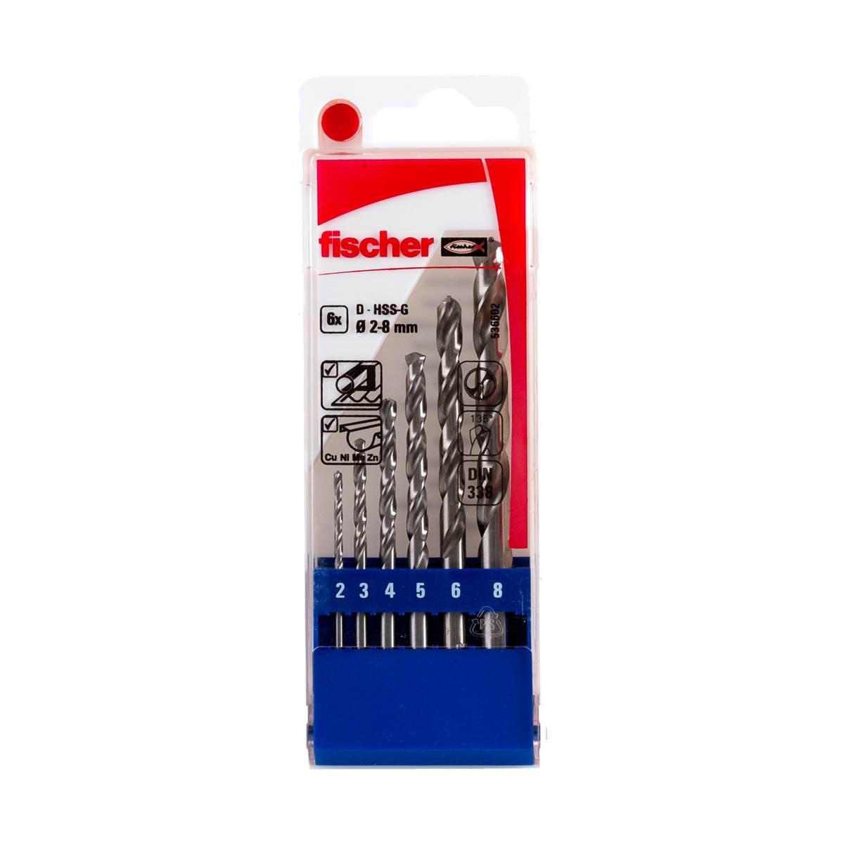 SET PUNTE HSS-G 2-8MM 6PZ. P (D-HSS-G) HSS ? 2, 3, 4, 5, 6, 8<br /> HSS-R PROFESSIONALI IN ACCIAIO PER METALLO<br />