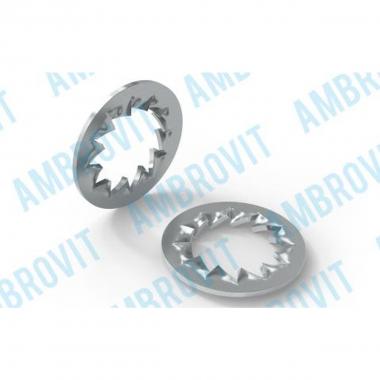 DIN 6798J - UNI 8842 RONDELLA DENTELLATA INTERNAMENTE M 5 Cf 2000 pz