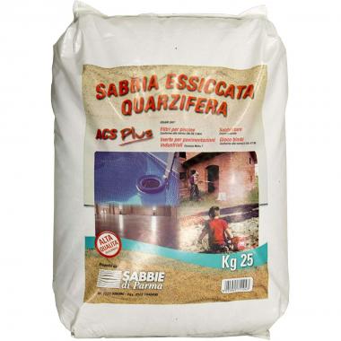 Sabbia di quarzo 0,4/0,7 25 kg calibrata per sabbiatrici- piscine