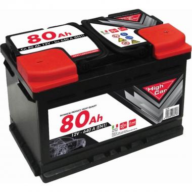Batteria high-car auto 80ah 640en cassetta l3