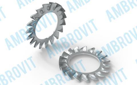 Rondella dentellata esternamente m12 zinc. cr3 cf. 1000