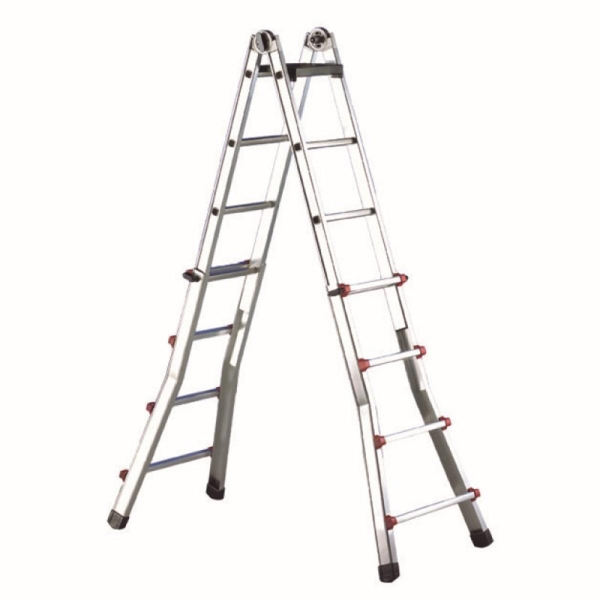 Scala telescopica in alluminio scalissima 08+08 gr.