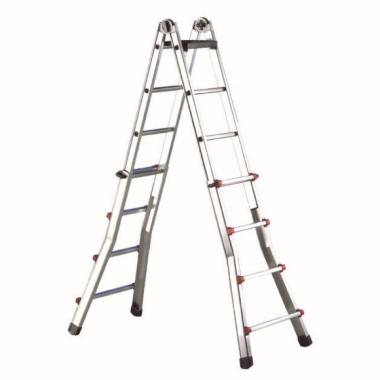 Scala telescopica in alluminio scalissima 08+08 gr.