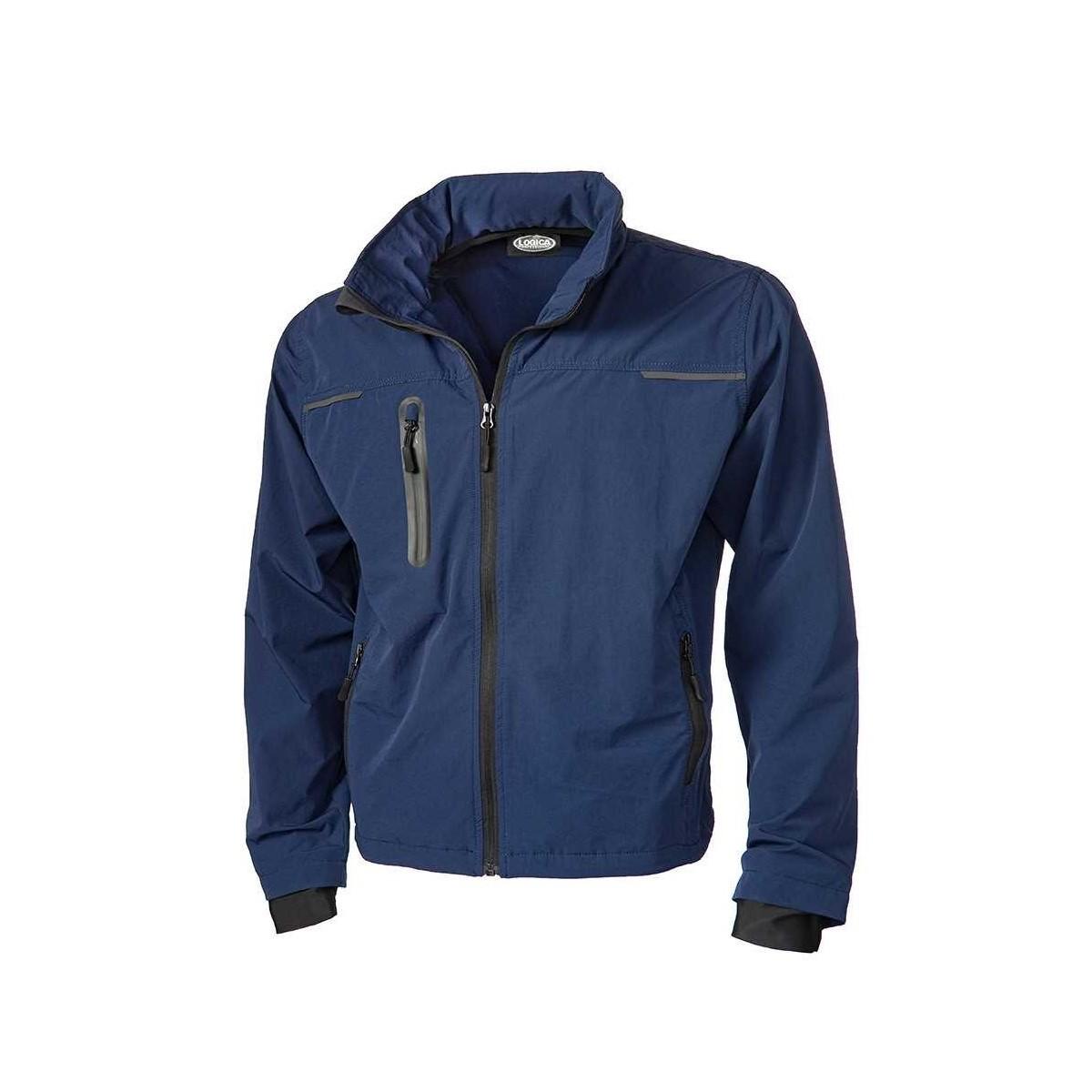 Giubbino stretch blu 140 gr. c/box