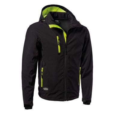 Soft-shell nero c/cappuccio staccabile