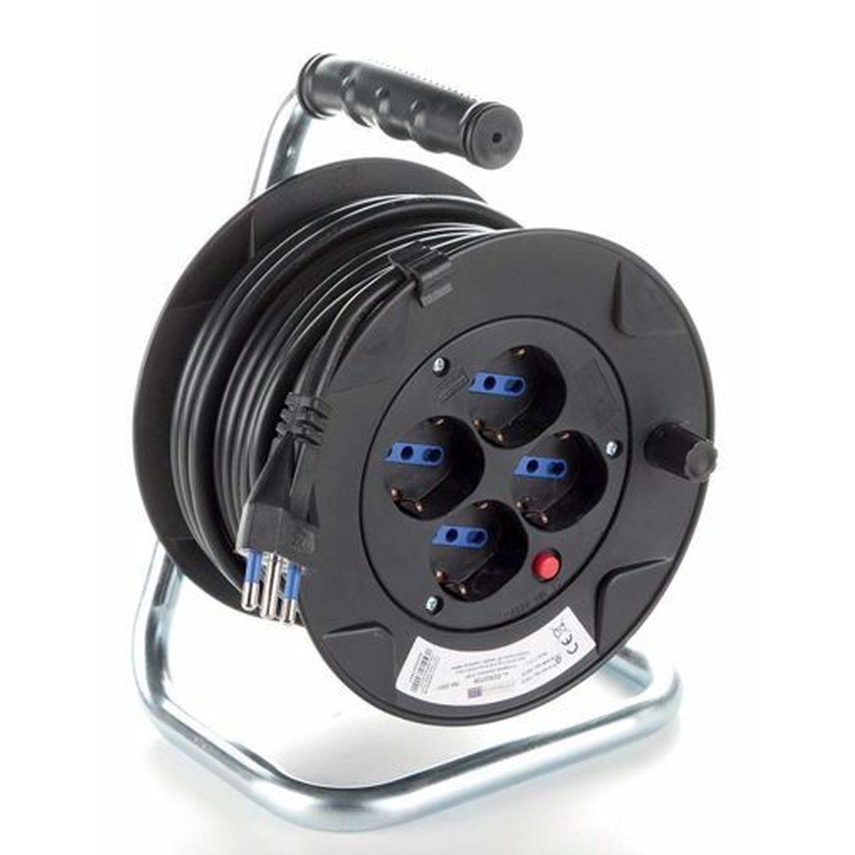 Avvolgicavo civile 4 shuko/biv. 15mt.