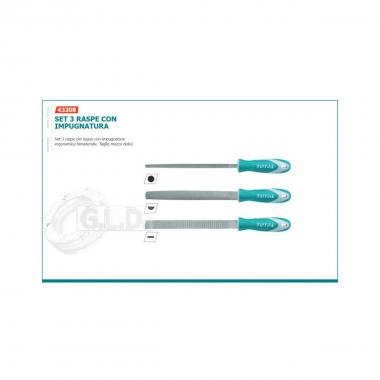 SET 3 RASPE CON IMPUGNATURA TOTAL 8"