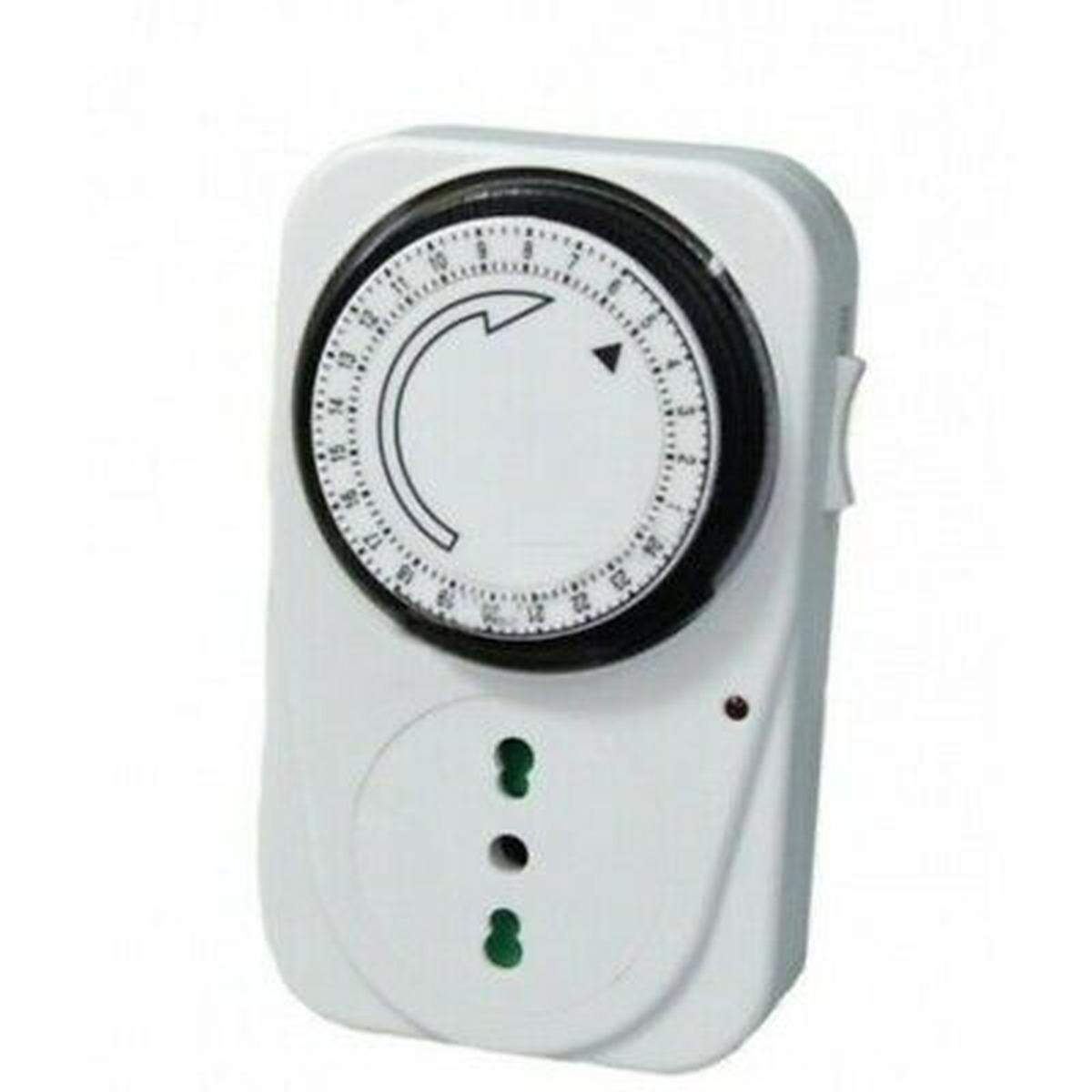 Interruttore orario con spina 16a presa bipasso