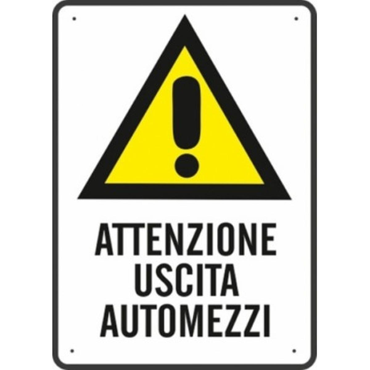 Cartello cantiere 43x68 uscita automezzi