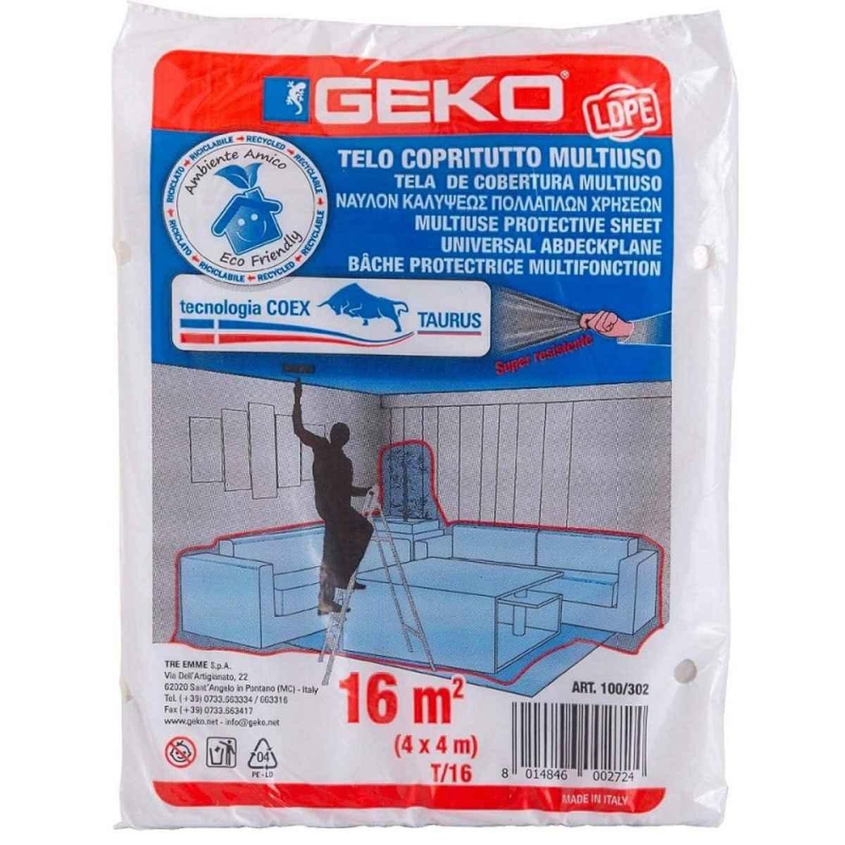 Geko Telo copritutto mt.4x4 in polietilene gr.200 ca 2112300000098  8014846002724