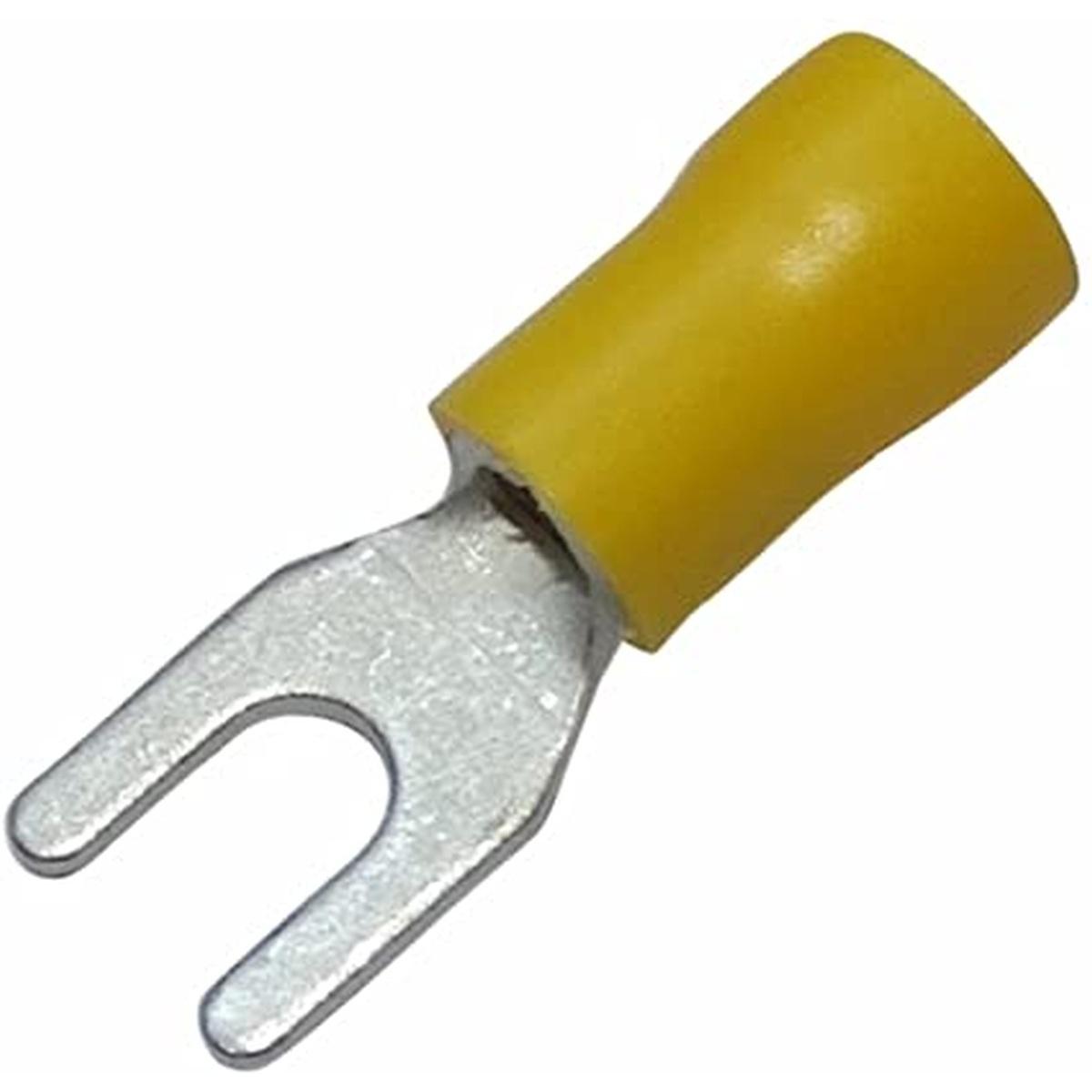 Capicorda forcella dim. 5 cavo 2,5 giallo