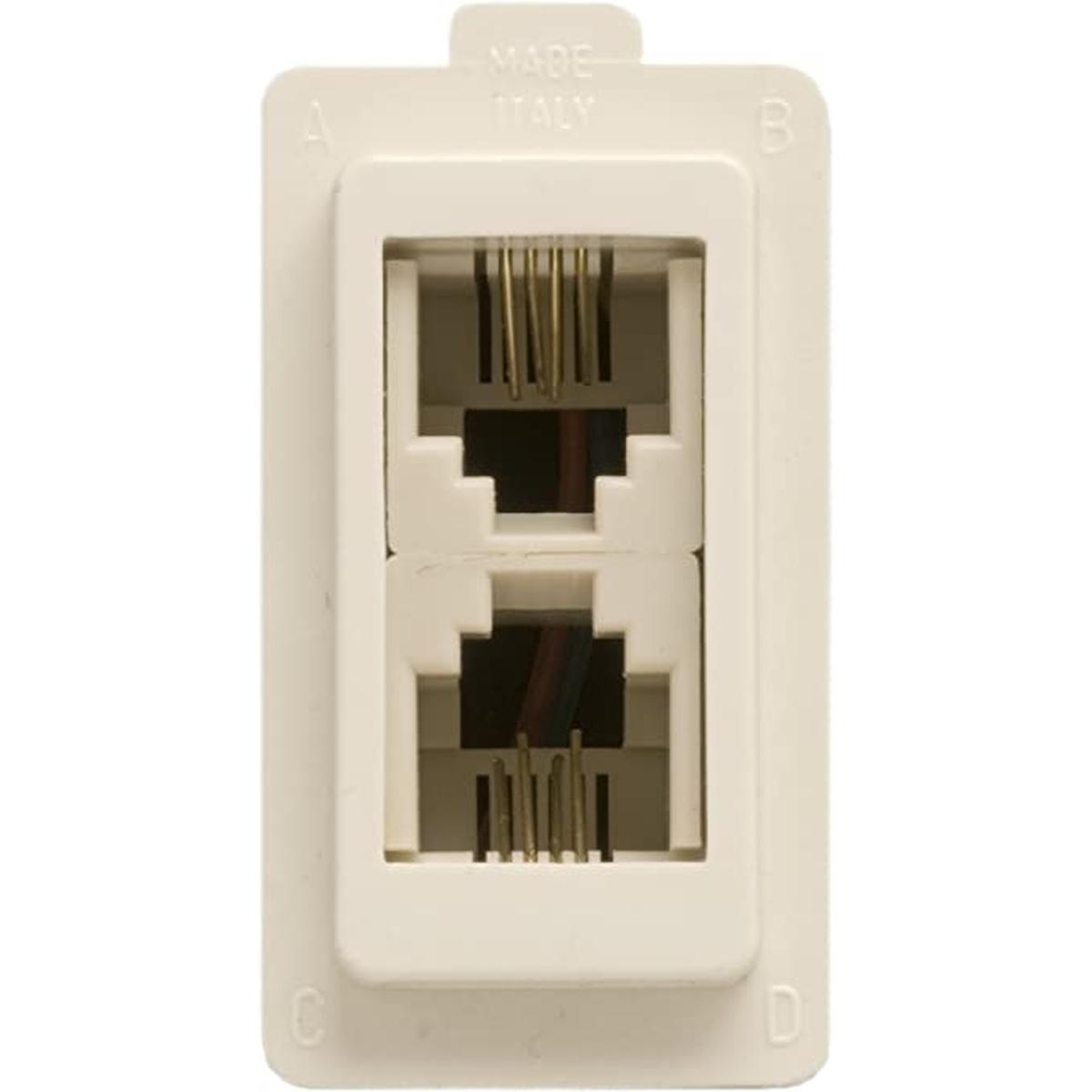 Doppia presa telefonica rj11 feb