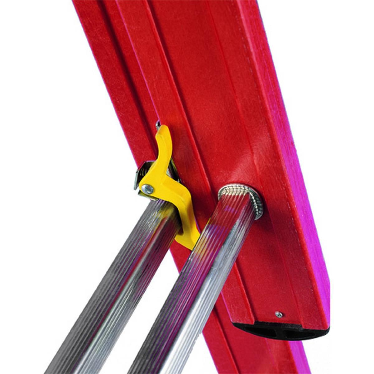 Scala in vetroresina d'appoggio v3f 3 elementi con fune 3x12 3,50 mt - 8,85 mt