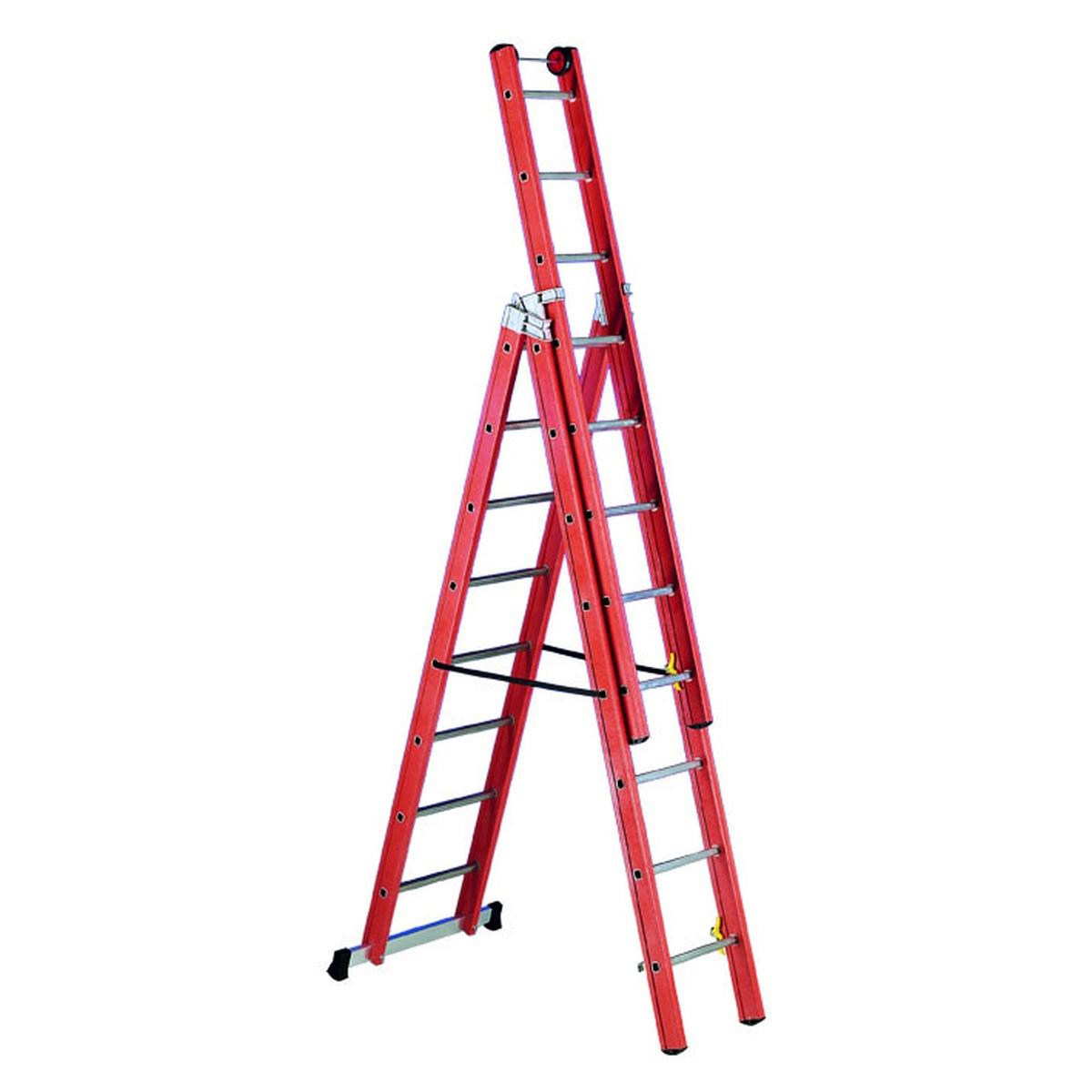 Scala in vetroresina v3 3 elementi 3x12 3,50 mt - 8,85 mt