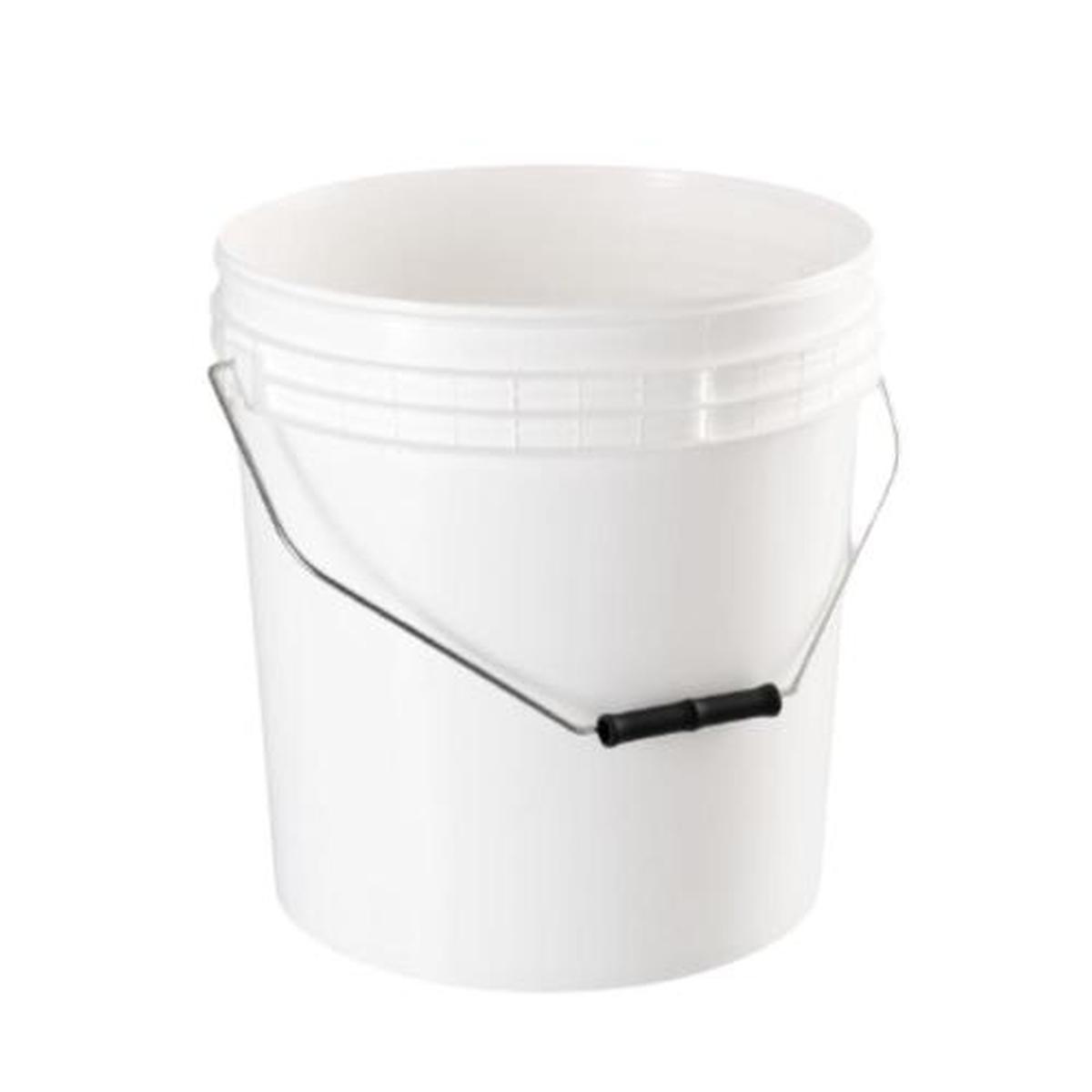 Secchio per pittore  in plastica lt.19,5 c/coperchio bianco