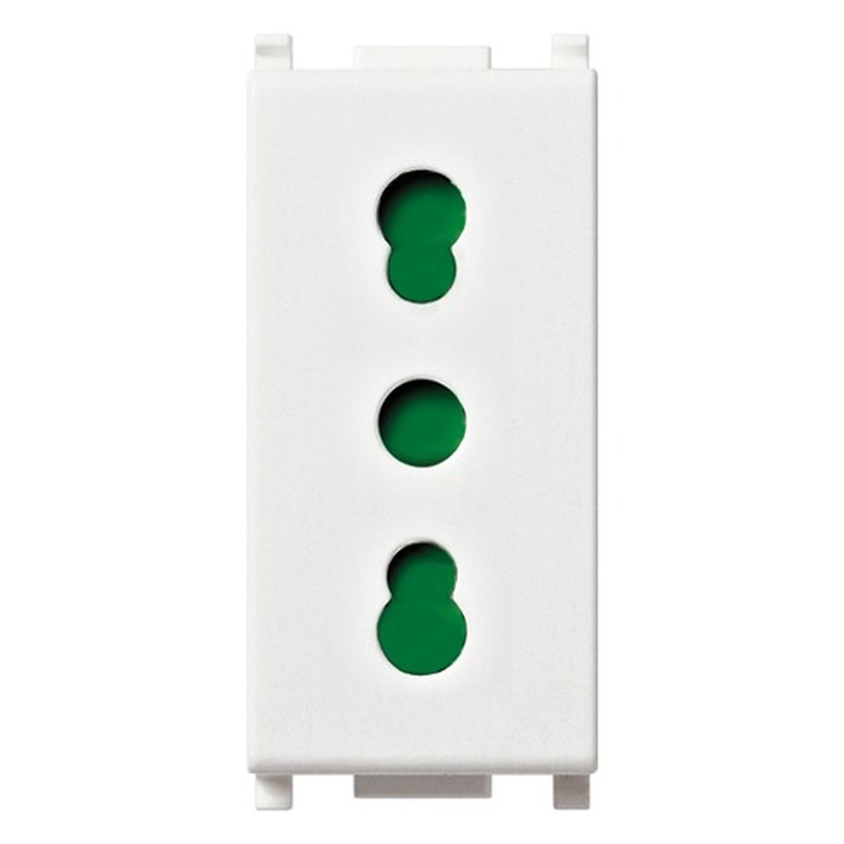 Presa 2p+t 16a p17/11 bianco vimar