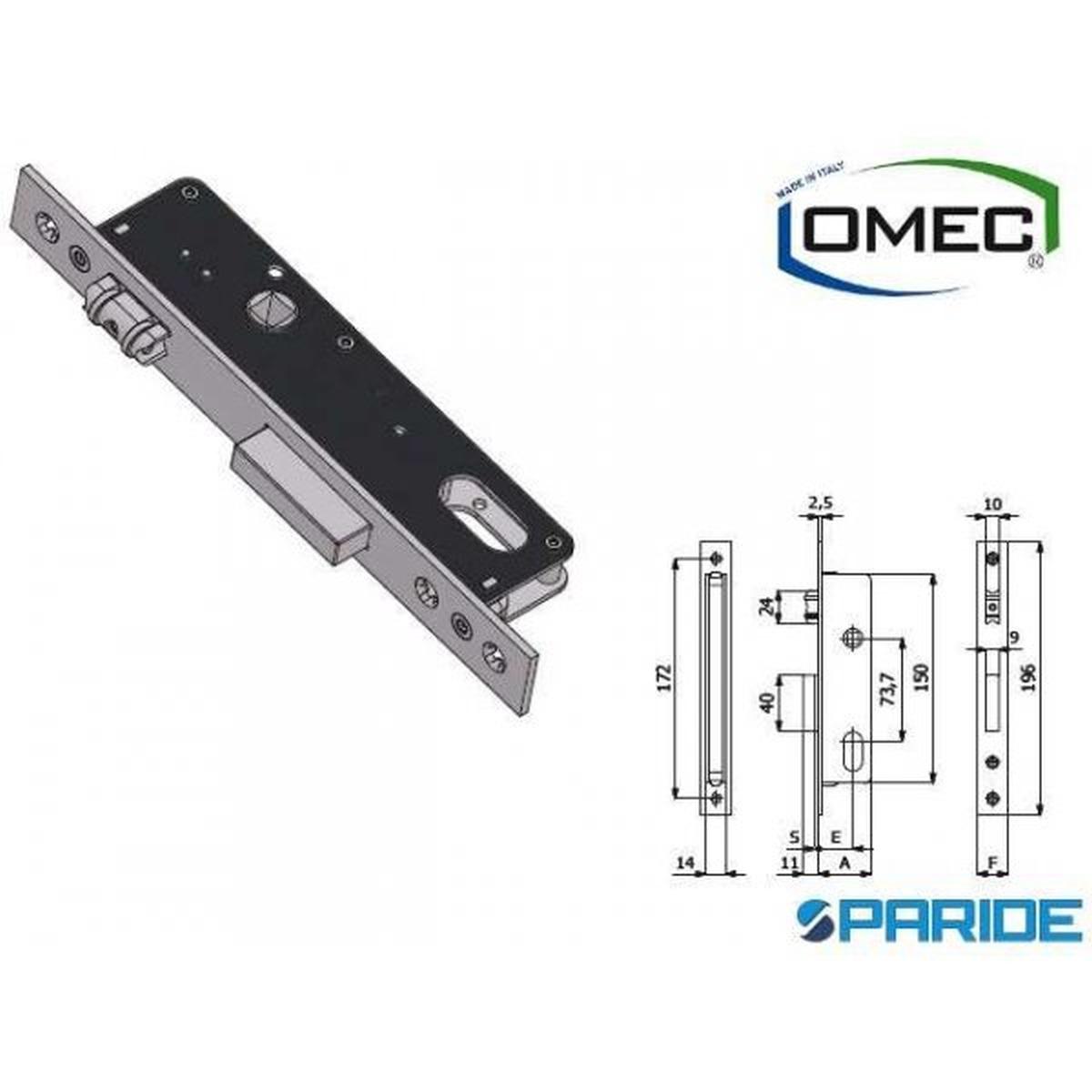 Serratura infilare omec art. 328 mm.25