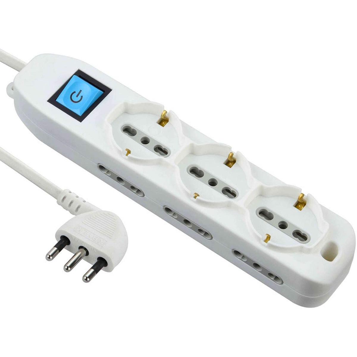 Multipresa 6 posti+3schuko+int c/cavo mt.1,5 bianca '62002'