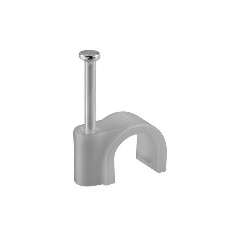 Graffetta fissacavo bianca mm10 conf. 100 pz