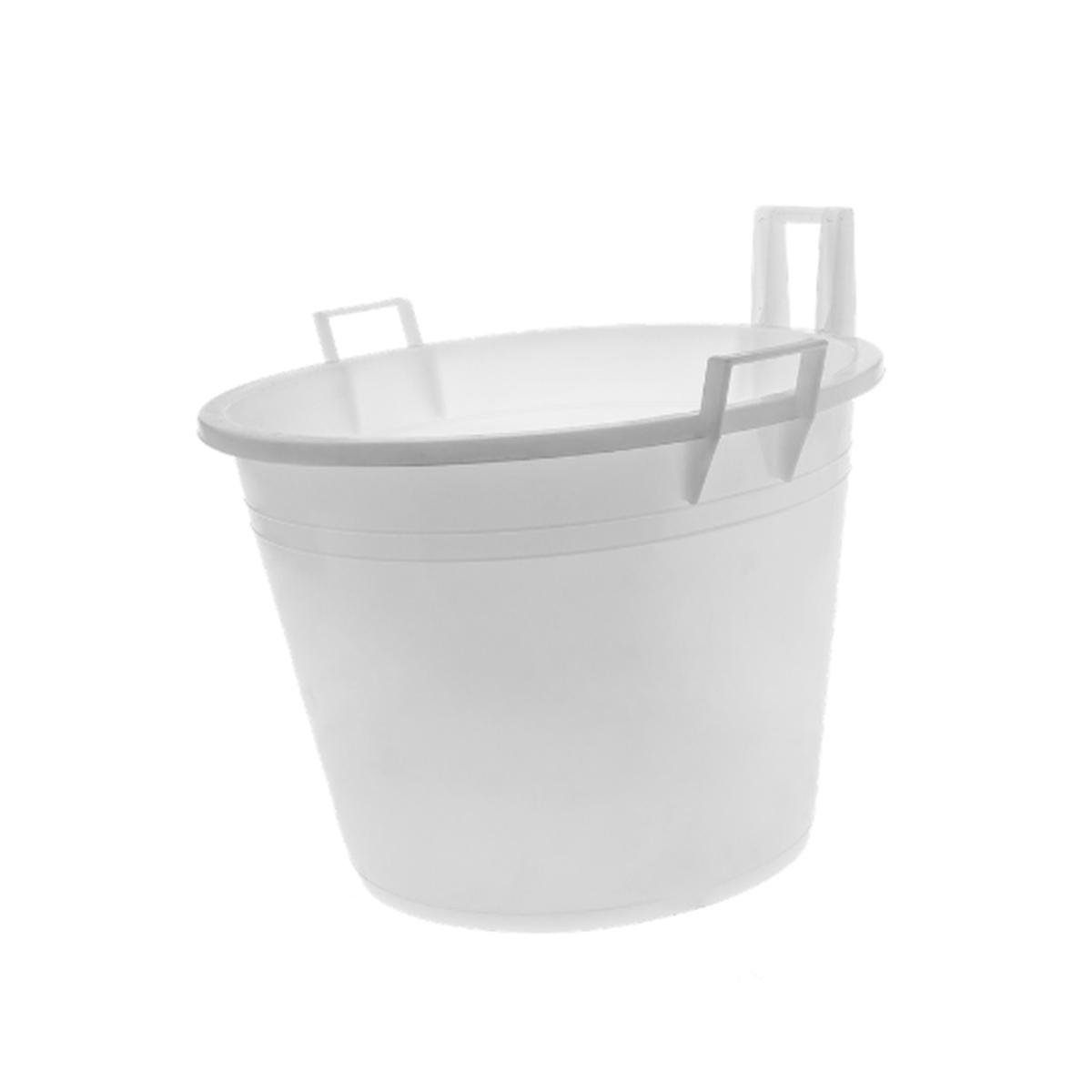 Mastello casalingo neutro d. 70 3 manici lt 125 in poliprilene