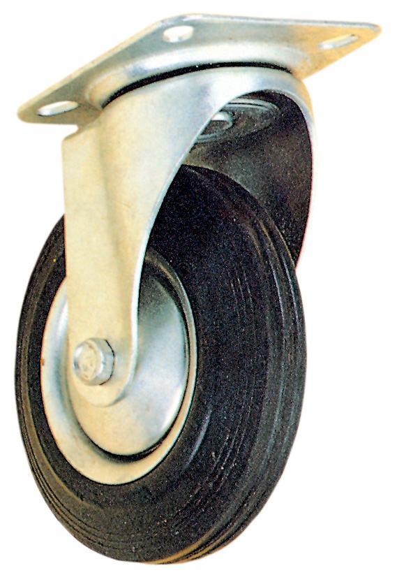 Ruota gomma  piastra girevole diametro 100 export